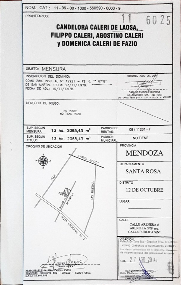 GREENWOOD INMOBILIARIA VENDE TERRENO EN SANTA ROSA